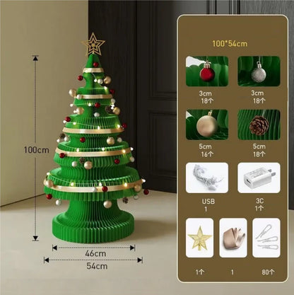 Árvore de Natal de 99cm de Altura, Decoração Criativa de Natal, Decoração de Cena Natal