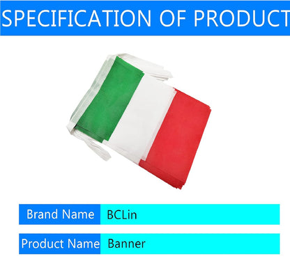 Bandeirinha Copa do Mundo Itália Corda de bandeira italiana de 14x21cm, faixa pequena
