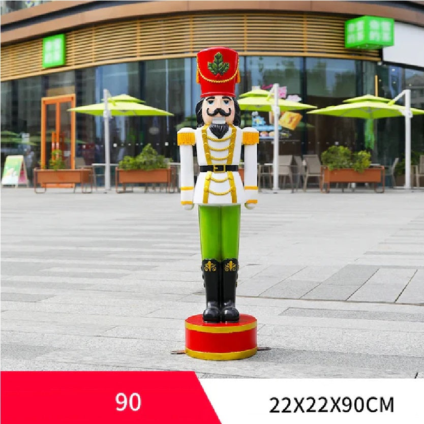 Quebra Nozes Natal Soldado Natal 45CM*40CM*180CM Grande Luzes Enfeite Shopping