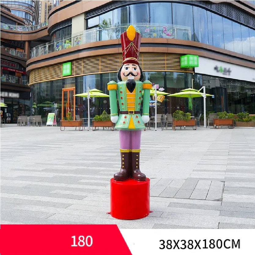 Quebra Nozes Natal Soldado Natal 45CM*40CM*180CM Grande Luzes Enfeite Shopping