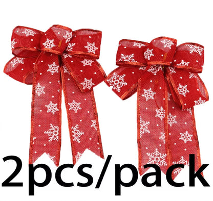 Fita de Laço de Natal Decorações de Natal 24cm*15cm*15cm Fita de Árvore Natal Laço