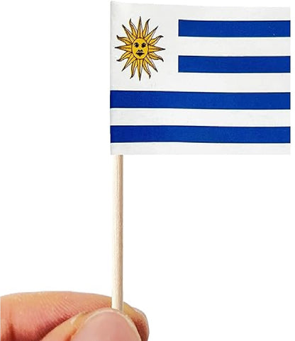 Bandeirinhas Copa do Mundo 500 Peças Bandeira do Uruguai Bandeiras de palito de dente