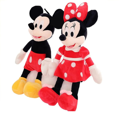 Boneco Mickey Short (Vermelho) Bonecas Pelúcia Minnie Vermelha  Mickey Tamanho 50cm