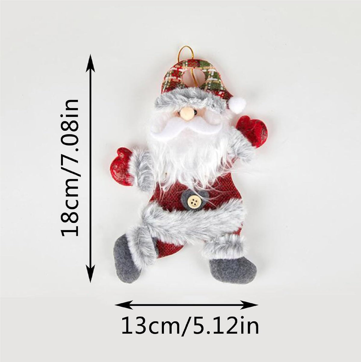 Kit Enfeites de Natal Boneco Sentado de Papai Noel Neve e Rena Decoração Natalina