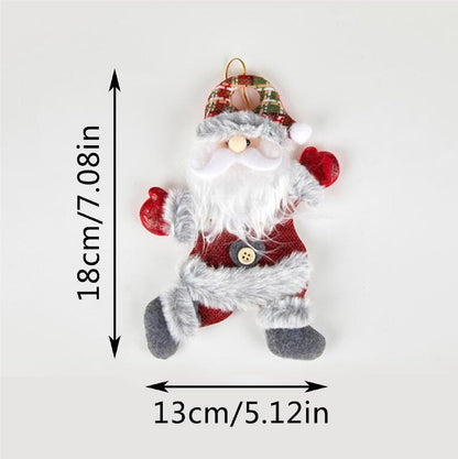 Kit Enfeites de Natal Boneco Sentado de Papai Noel Neve e Rena Decoração Natalina