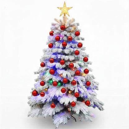 Árvore de Natal Artificial Premium Flocada de Neve Abeto Árvores Decoradas de Natal