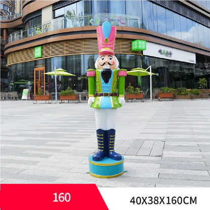 Quebra Nozes Natal Soldado Natal 45CM*40CM*180CM Grande Luzes Enfeite Shopping