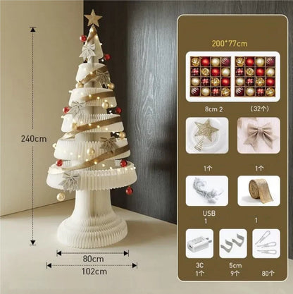 Árvore de Natal de 99cm de Altura, Decoração Criativa de Natal, Decoração de Cena Natal