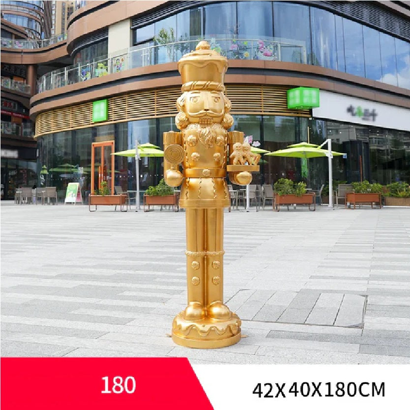 Quebra Nozes Natal Soldado Natal 45CM*40CM*180CM Grande Luzes Enfeite Shopping