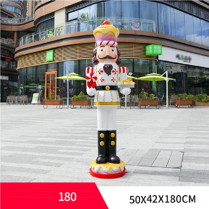 Quebra Nozes Natal Soldado Natal 45CM*40CM*180CM Grande Luzes Enfeite Shopping