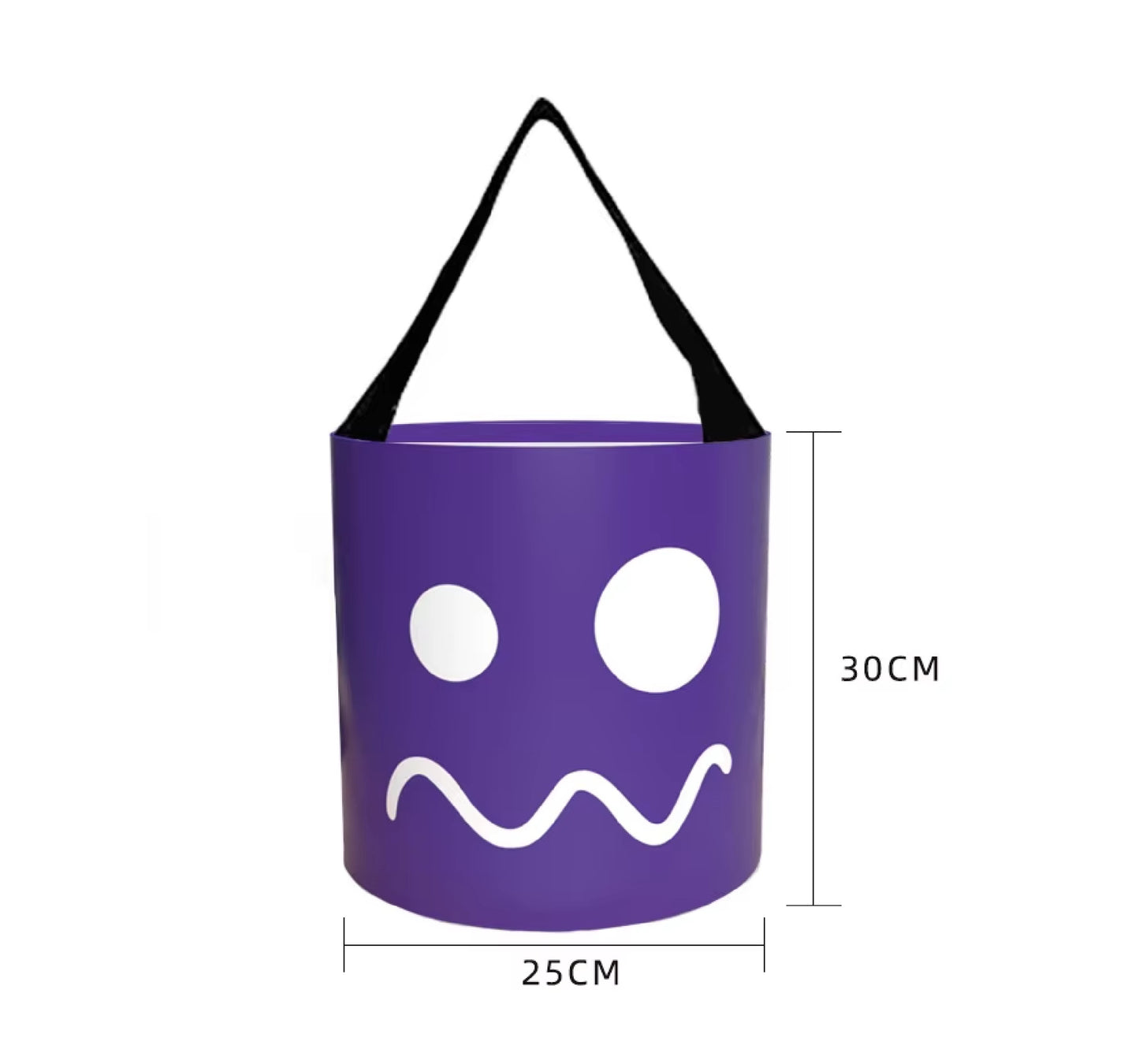 Bolsa de Halloween 1 Baldes de Doces ou Travessuras para o Halloween Cesta de Abóbora