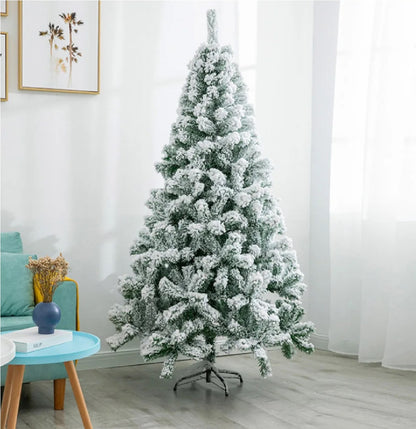 Árvore De Natal Luxo Pinheiro Neve Nevada 1.50m 412 Galhos