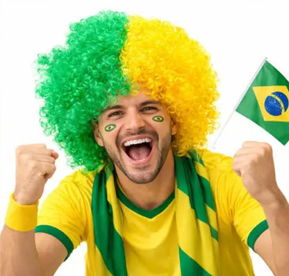Kits Torcedor Copa do Mundo 2 peças Torcida Kit Torcedor Óculos e Peruca Copa Mundo