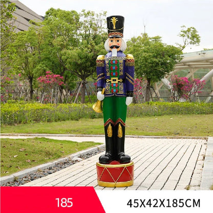 Quebra Nozes Natal Soldado Natal 45CM*40CM*180CM Grande Luzes Enfeite Shopping