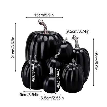 Abóbora Halloween 7 Peças Simulação de Abóbora Eventos Artesanato Colheita Halloween