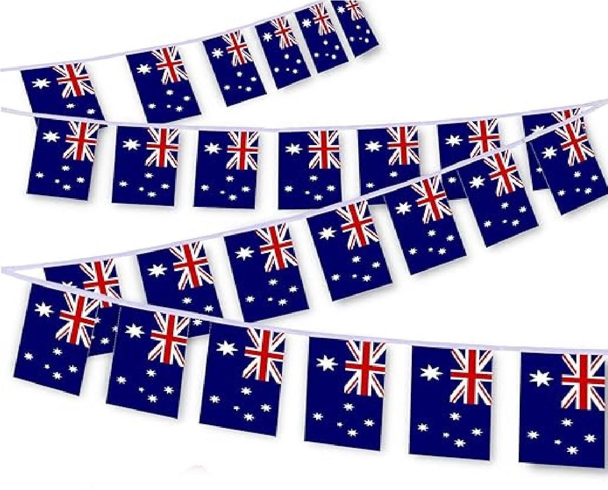Bandeirinhas Copa do Mundo Cordão de bandeira da Austrália, 50 peças, faixa australiana