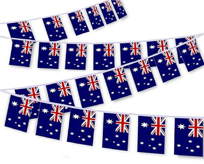 Bandeirinhas Copa do Mundo Cordão de bandeira da Austrália, 50 peças, faixa australiana