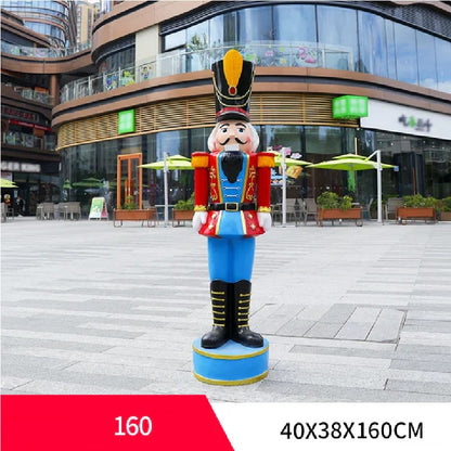 Quebra Nozes Natal Soldado Natal 45CM*40CM*180CM Grande Luzes Enfeite Shopping