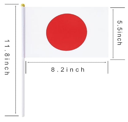 Copa do Mundo Pacote com 5 mini mini japoneses japoneses com palito redondo bandeiras