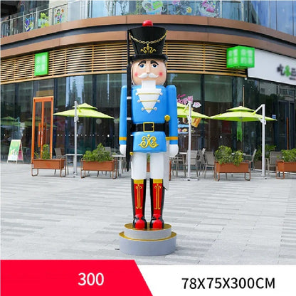 Quebra Nozes Natal Soldado Natal 45CM*40CM*180CM Grande Luzes Enfeite Shopping