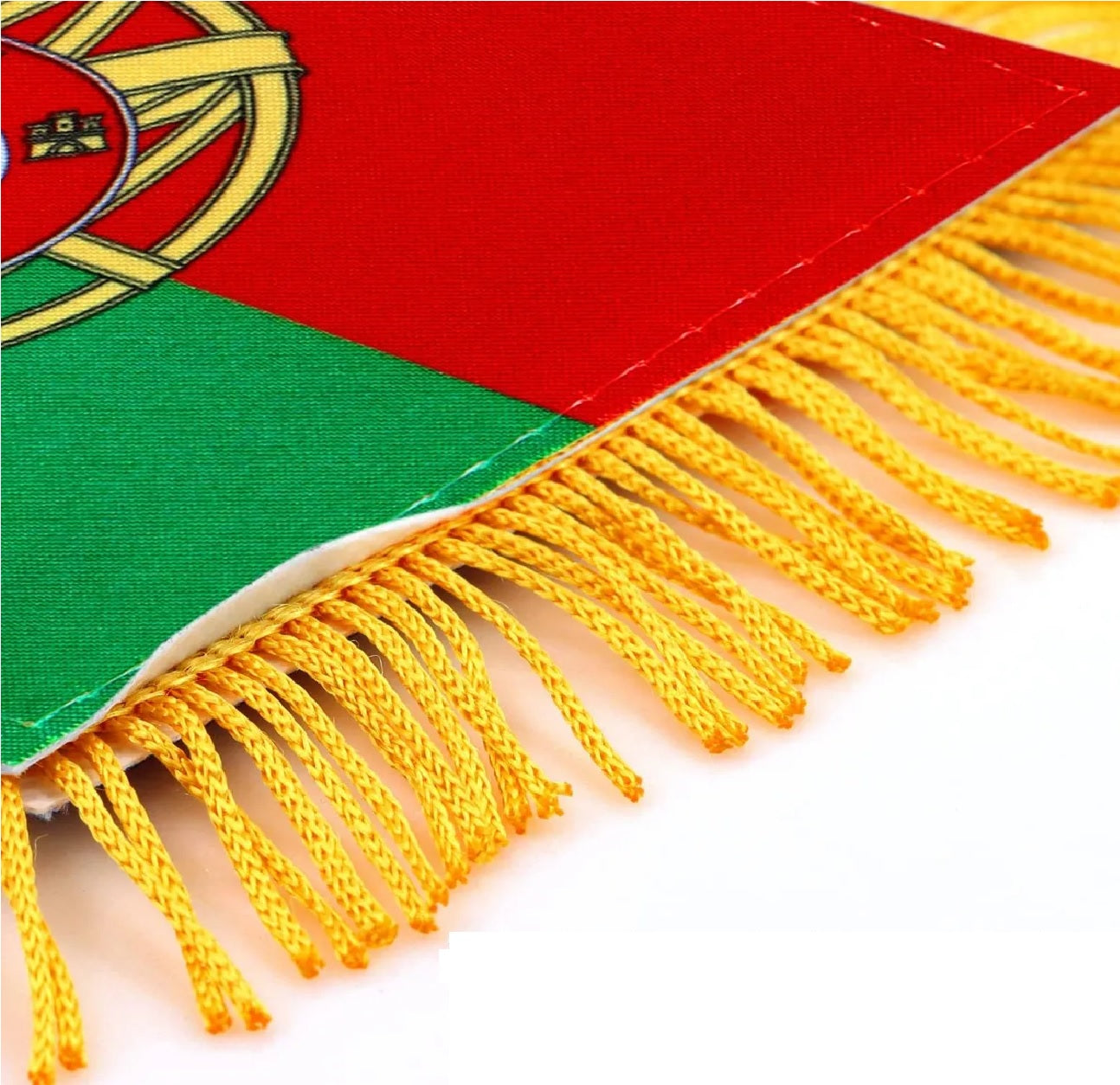 Flamula Mini Bandeira Copa do Mundo para pendurar com franjas de Portugal 8*12cm