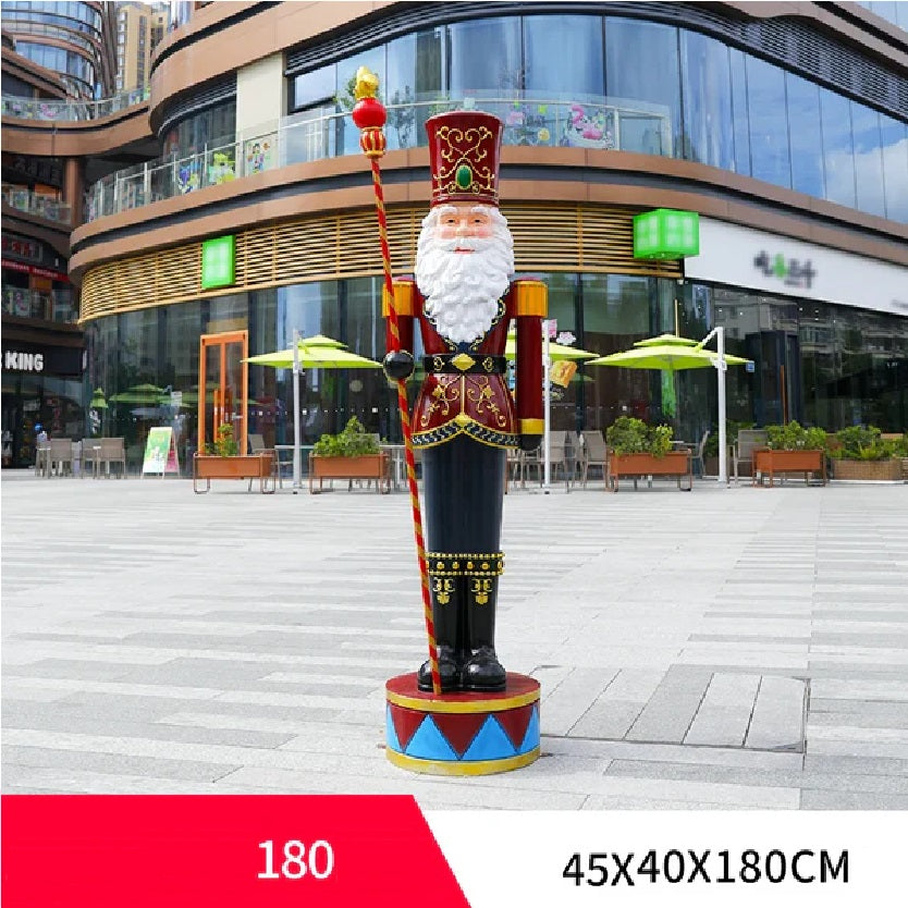 Quebra Nozes Natal Soldado Natal 45CM*40CM*180CM Grande Luzes Enfeite Shopping