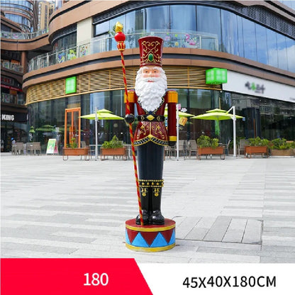 Quebra Nozes Natal Soldado Natal 45CM*40CM*180CM Grande Luzes Enfeite Shopping