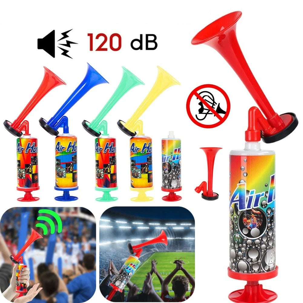 Buzina de ar de futebol - Buzina de estádio de ruído alto portátil com bomba de ar e voz alta