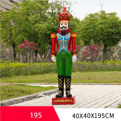 Quebra Nozes Natal Soldado Natal 45CM*40CM*180CM Grande Luzes Enfeite Shopping