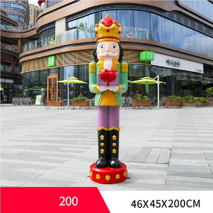 Quebra Nozes Natal Soldado Natal 45CM*40CM*180CM Grande Luzes Enfeite Shopping