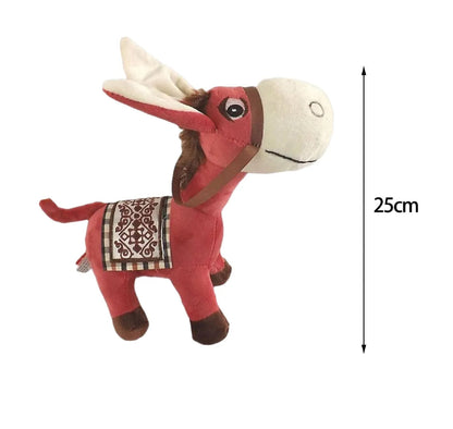 Boneco Burro de Pelúcia Fofa de 25 cm para Decoração de Eventos Criativo (Cinza) (Azul)