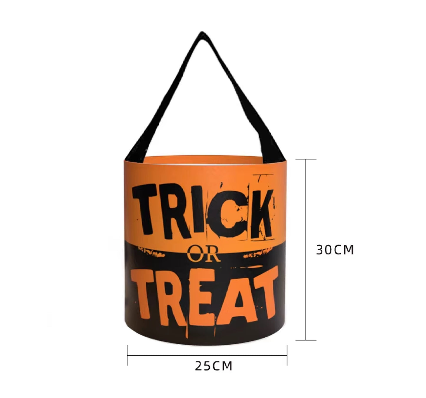 Bolsa de Halloween 1 Baldes de Doces ou Travessuras para o Halloween Cesta de Abóbora