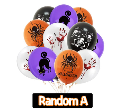 Balões Halloween 3D Desenho Halloween 10/20/30/50 Balão Halloween 12 Pol. Sortido