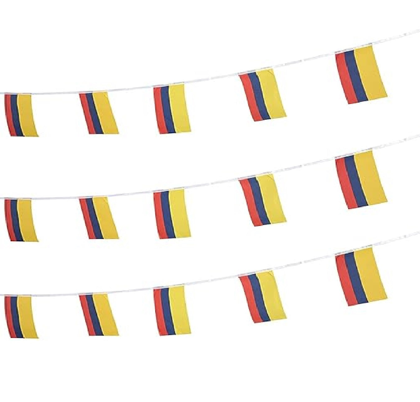 Bandeirinhas Copa do Mundo Cordão de bandeira colombiana da Colômbia e bandeiras