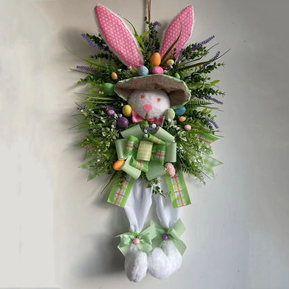 Guirlanda de coelhinho da Páscoa, decoração primavera, tamanho extra grande coelho