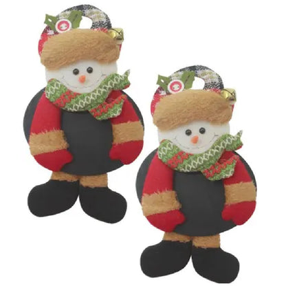 Boneco Neve Árvore de Natal Kit 2 Enfeites De Natal Boneco de Neve e Papai Noel Lousa