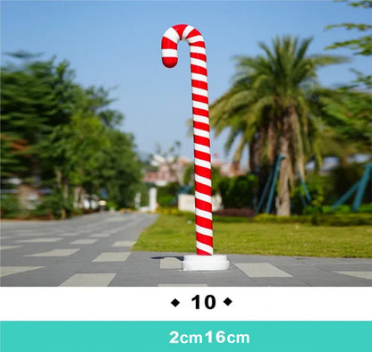Pirulito Gigante Shopping em Formato de Bengala Doce Simulada para Decoração de Natal