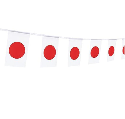 Bandeirinhas Copa do Mundo japonesa japonesa, 5,9 m 50 mini bandeiras, 14x21 cm, corda
