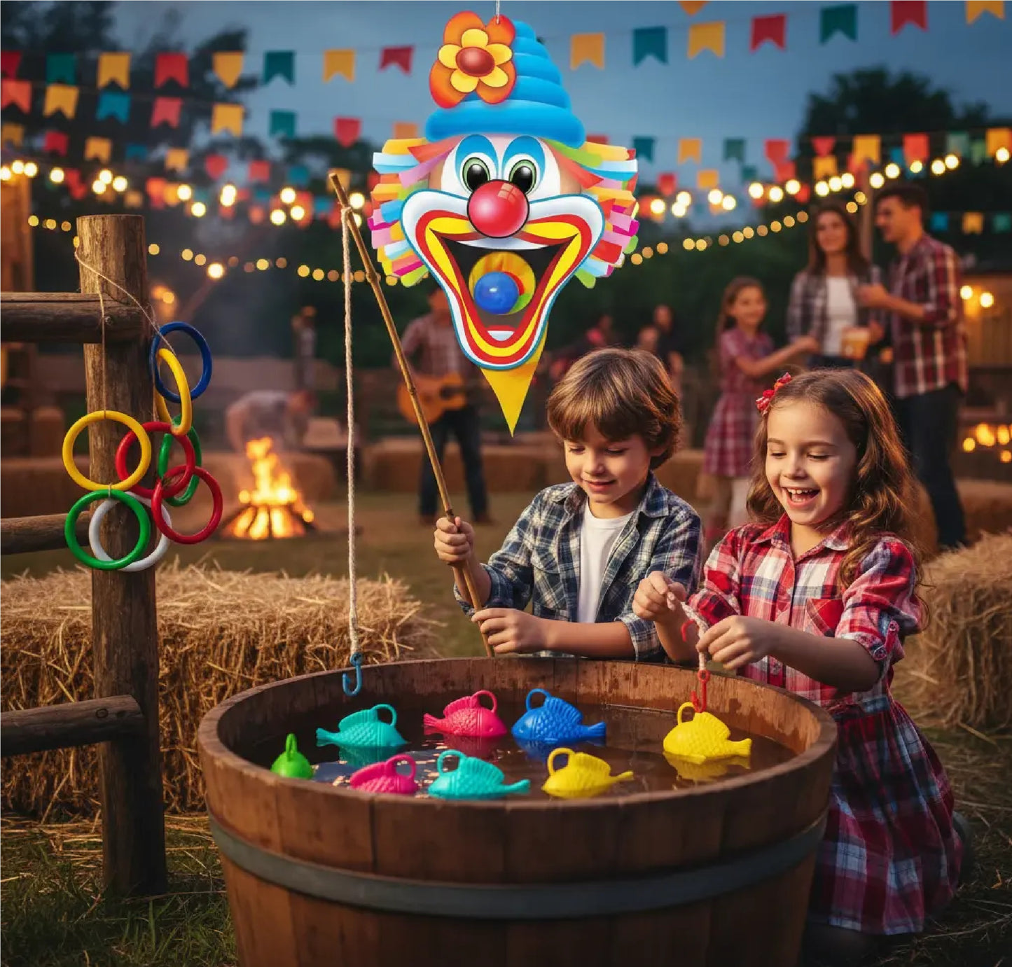 Diversão Garantida no Arraiá – Kit Completo Festa Junina com Pescaria Adulto Pesca Peixe