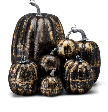 Abóbora Halloween 7 Peças Simulação de Abóbora Artificial Artesanato Colheita Halloween