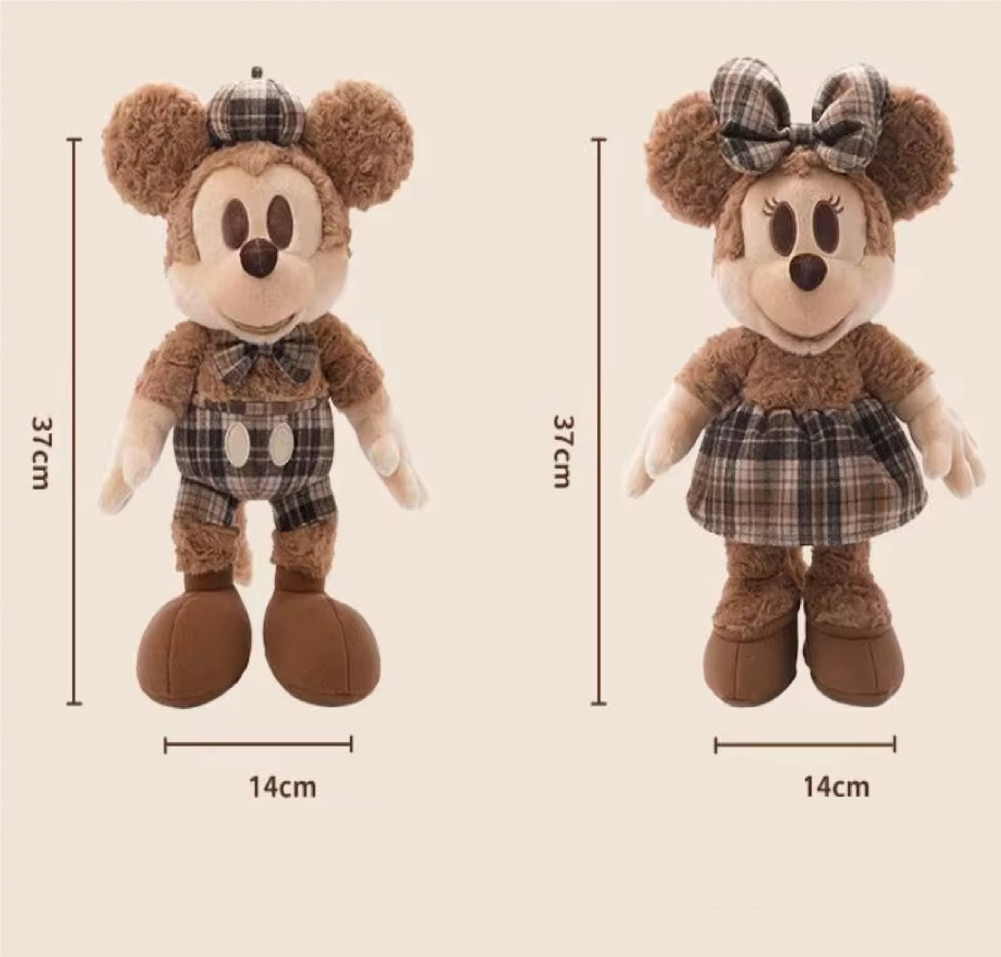 Boneco Mickey e Minnie Favo Mel Pelúcias Mickey e Minnie 100% Orgânico