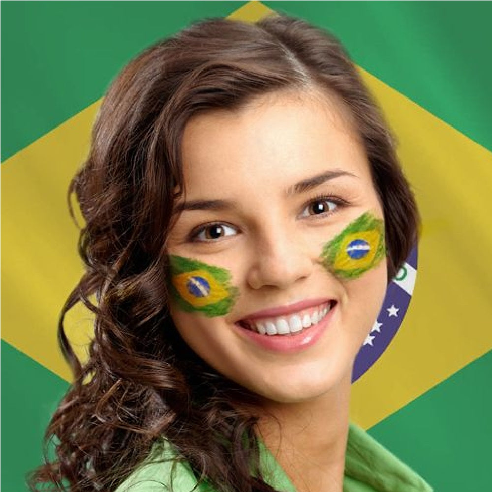 Caneta rosto bandeira torcida, caneta maquiagem para pintar uma bandeira no rosto, 6 cor