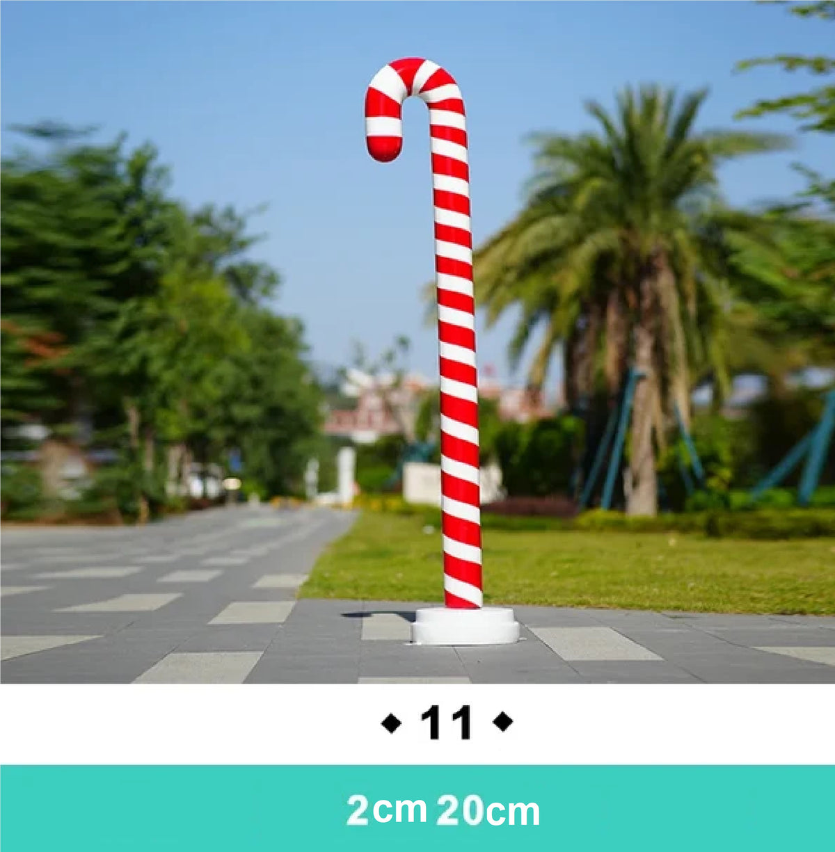 Pirulito Gigante Shopping em Formato de Bengala Doce Simulada para Decoração de Natal