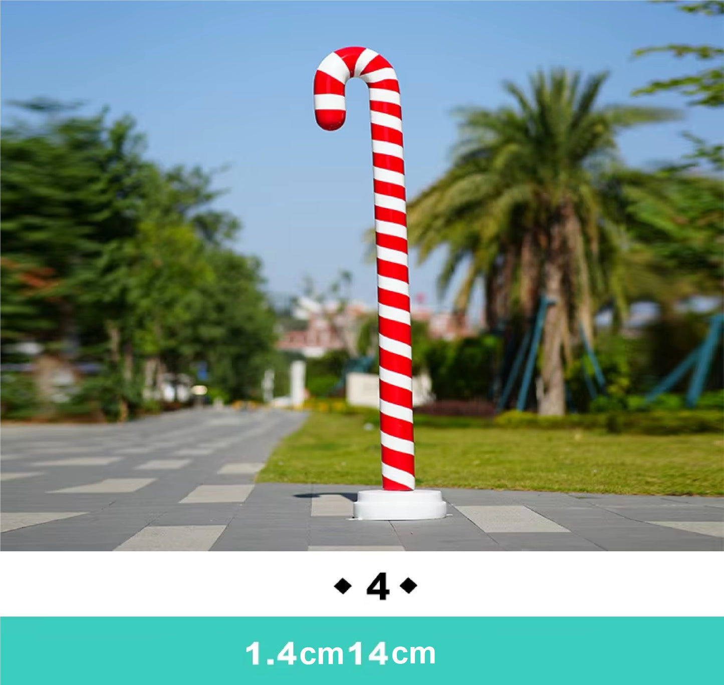 Pirulito Gigante Shopping em Formato de Bengala Doce Simulada para Decoração de Natal