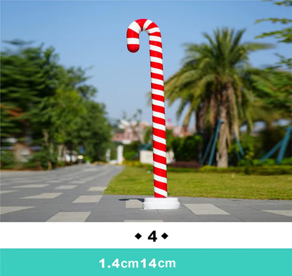 Pirulito Gigante Shopping em Formato de Bengala Doce Simulada para Decoração de Natal