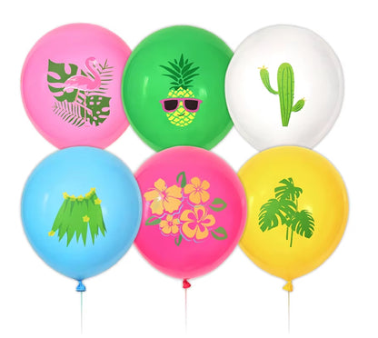12 Peças Balões Festivos de Folhas de Aniversário Balões Verdes para Decoração Havaiana