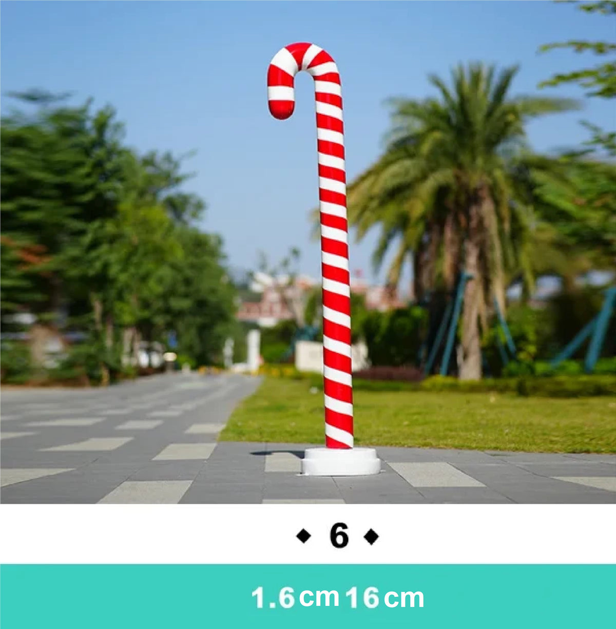 Pirulito Gigante Shopping em Formato de Bengala Doce Simulada para Decoração de Natal