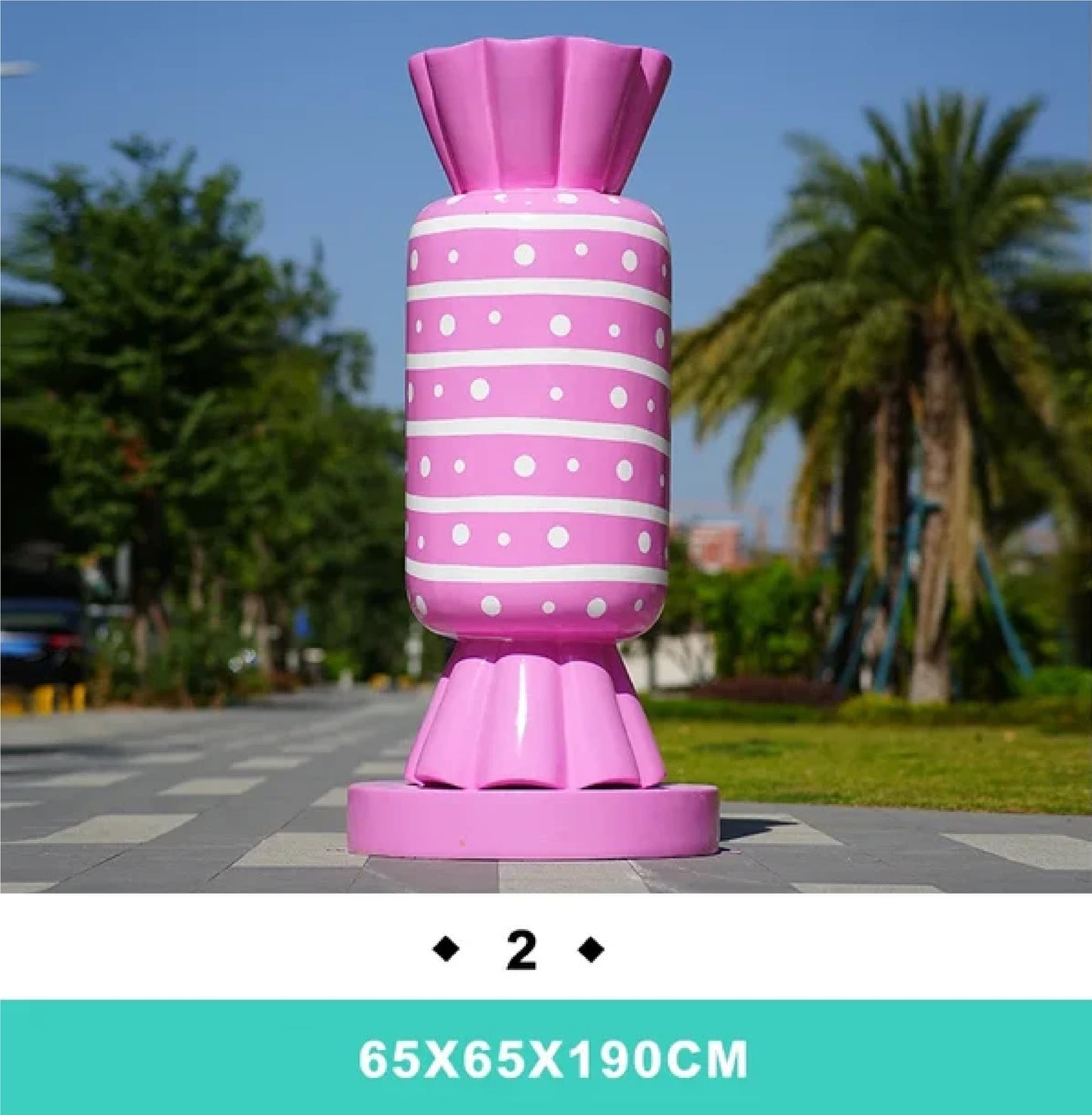 Pirulito Gigante Shopping em Formato de Bengala Doce Simulada para Decoração de Natal