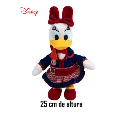 Disney Minnie Mouse Margarida/Pato Donald/Mickey, rosa e preto saia bolinhas pelúcia