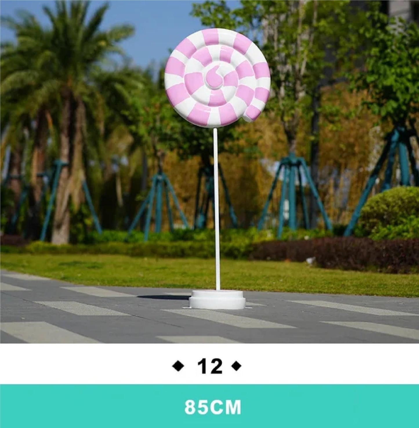 Pirulito Gigante Shopping em Formato de Bengala Doce Simulada para Decoração de Natal